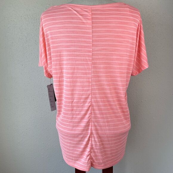 NWT Ideology Peach V-Neck Athletic T-Shirt Size L - Picture 4 of 7